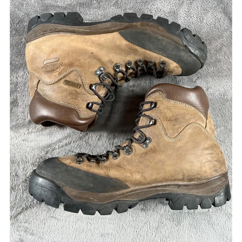 Zamberlan Civetta GTX Boots Mens 14 Goretex Brown Leather Mid Ankle Vibram Italy